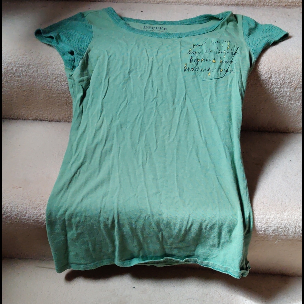 Decree sage green t shirt medium